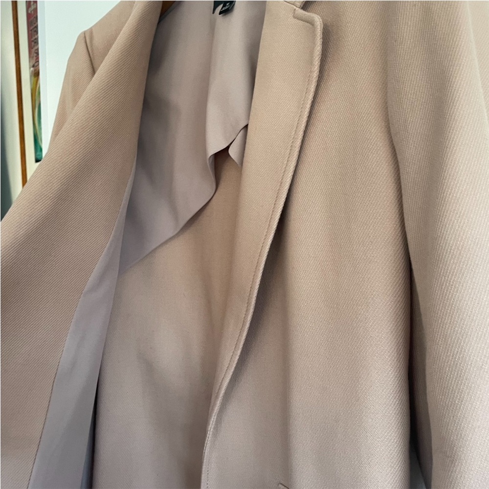 Ann Taylor Blush Nude Belted Coat Jacket - Picture 3 of 6
